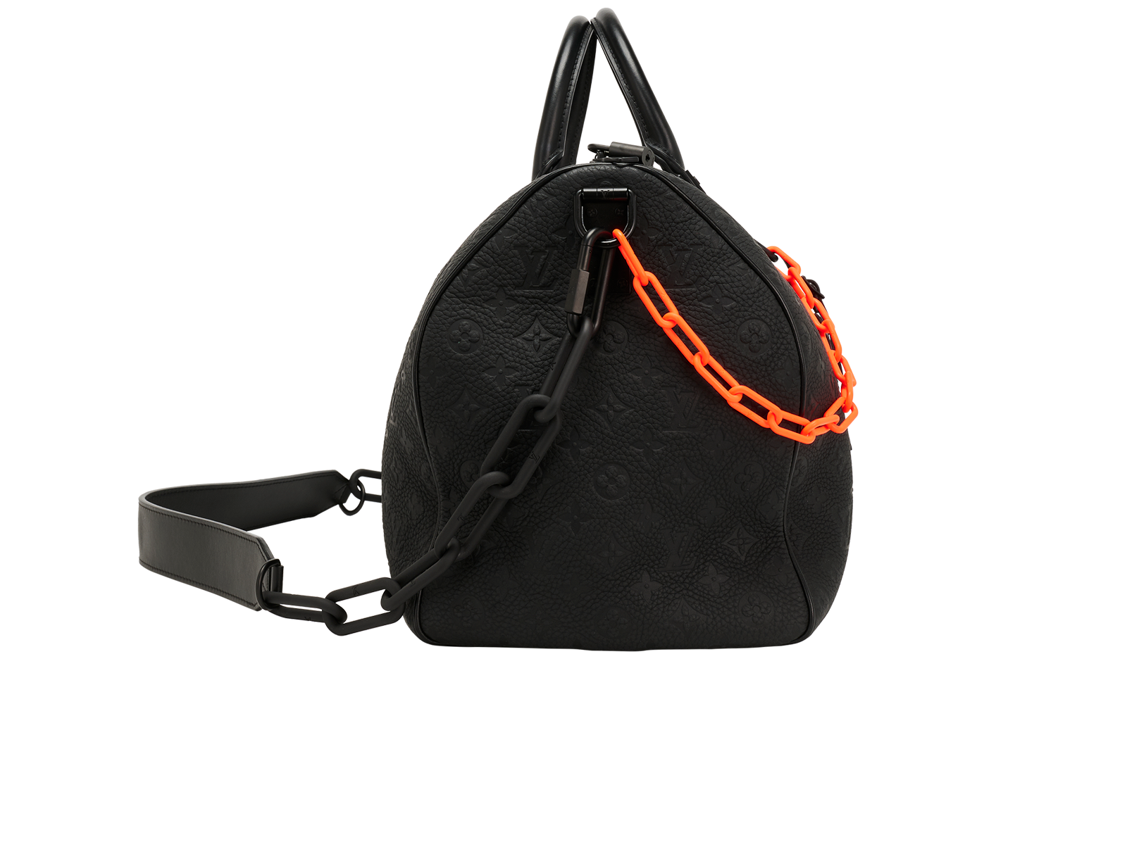 Keepall Bandouliere 50, &pound;3,200, Handbags, Black, Leather, Side view